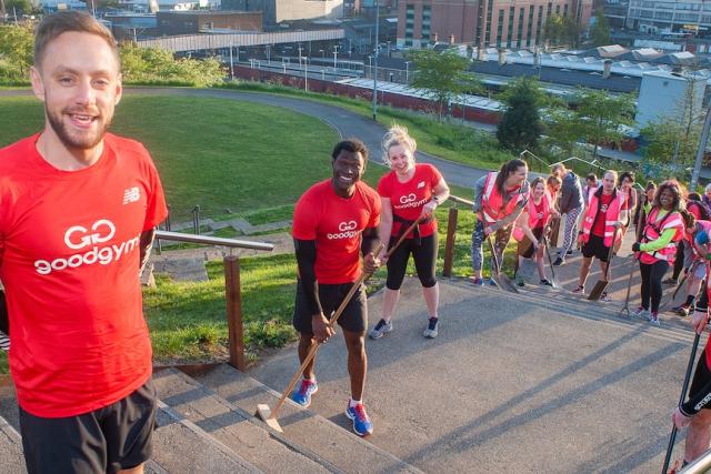 GoodGym team cleaning the streets