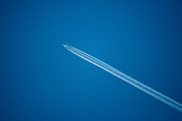 airplane in blue sky