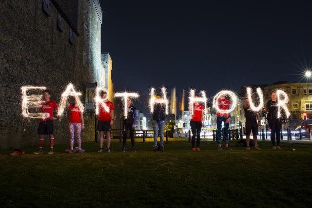 Earth Hour Wales 2019 Cardiff Castle Sparklers