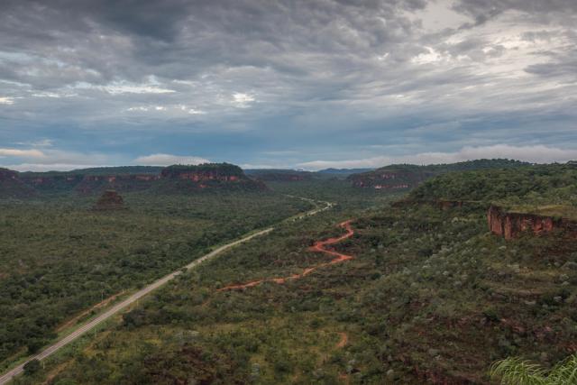 Sandstone formation at Chapada das Mesas in the region of Matopiba.