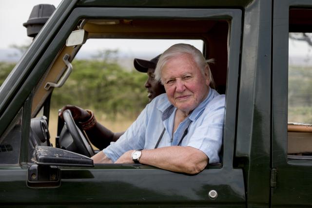 Sir David Attenborough in the Mara