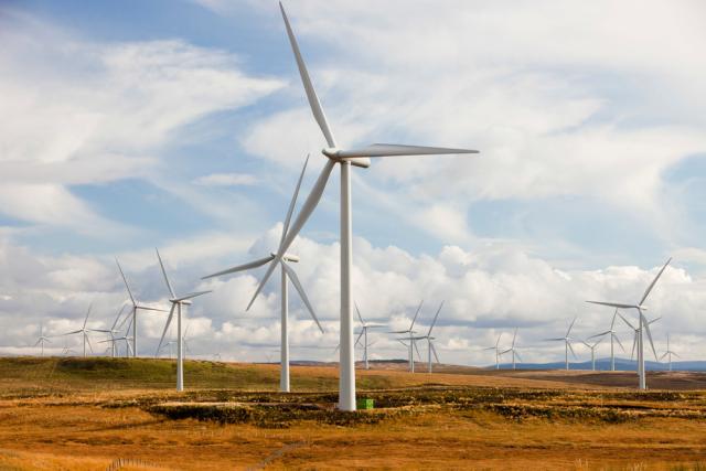 Whitlee wind farm on Eaglesham Moor