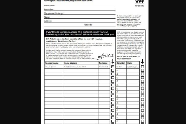 WWF Events Sponsorship Forms