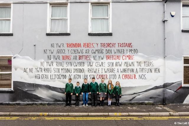 Earth Hour mural in Treorchy, Wales