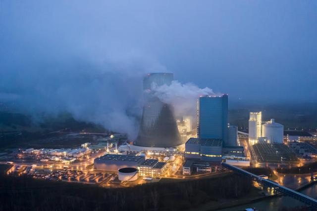 Projection Action at Datteln 4 Power Station in Germany