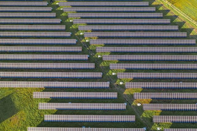 Drone photograph of the Planta Fotovoltaica Santa Fe