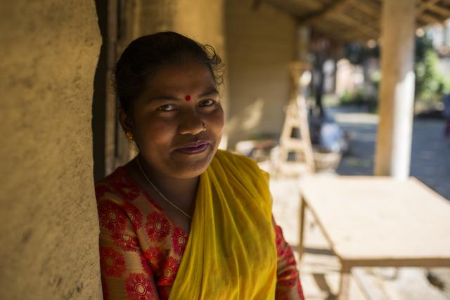 Pratiksha Chaudhary is welcoming tourist at her homestay in Dalla, close to Bardia National Park, Nepal.