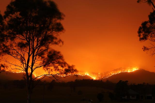 Bushfire in Bowraville, NSW, Australia