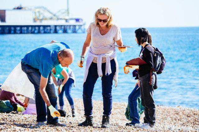 WWF-UK's Big Beach Clean. Brighton, UK.