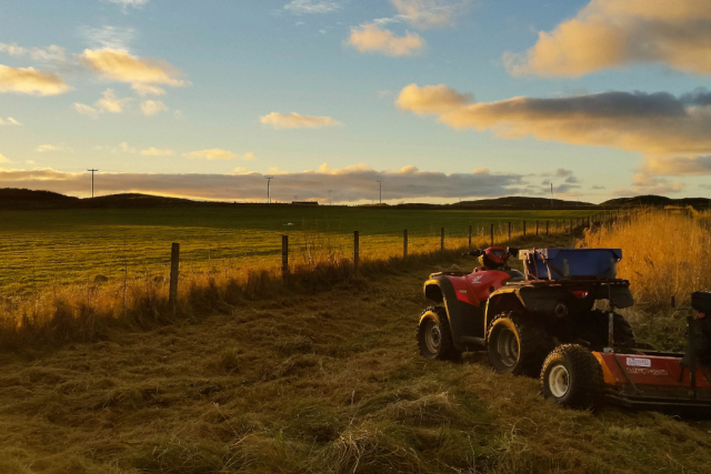 Tractor on fields