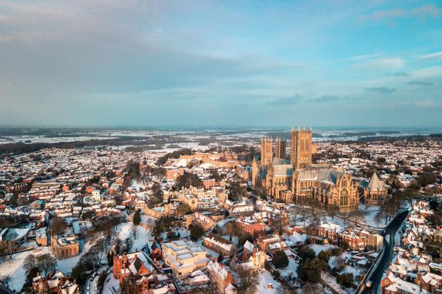 Lincoln Skyline in the snow