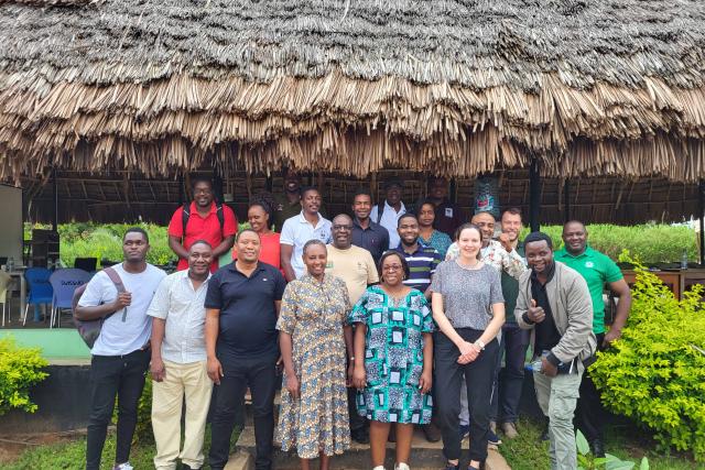 a group photo of the project team SWISSAID agroecology farm