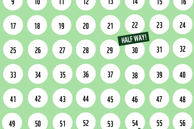 60 Miles in November digital mile tracker