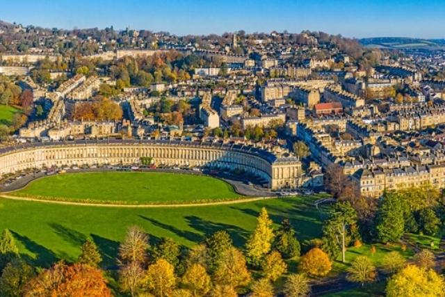 Panoramic view of the city of Bath