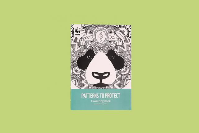 Panda Colouring Book - 'Patterns to Protect', designed by Emma Walling.