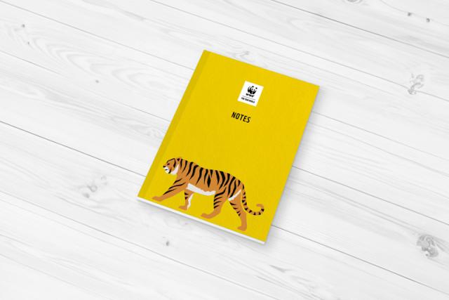 Tiger notebook in yellow from WWF