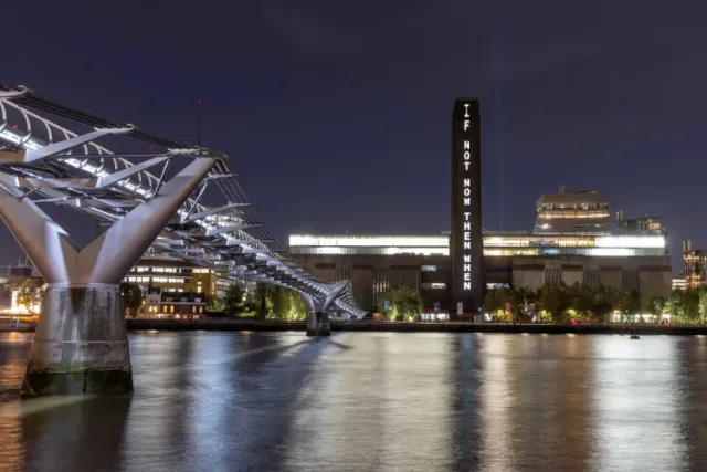 HURT EARTH, 2021 Light projection Tate Modern
