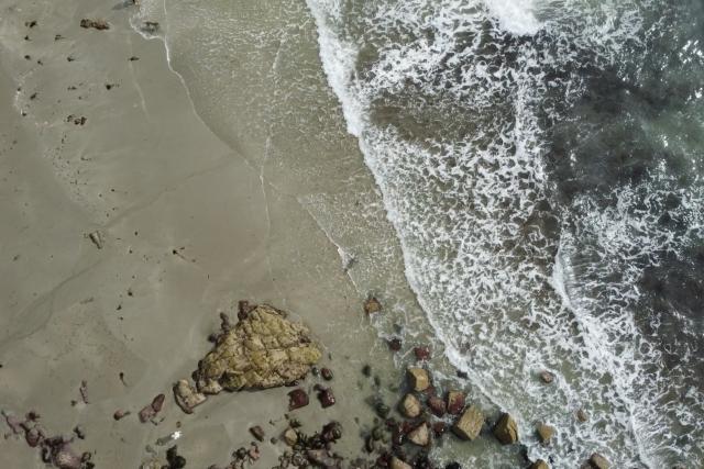Aerial shot of Pembrokeshire Coastline