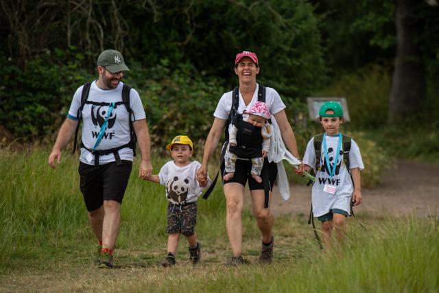 Family walking in a great wild walk