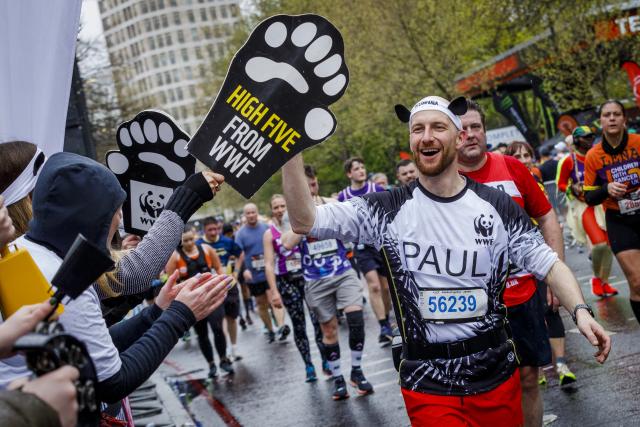 Runner at London Marathon