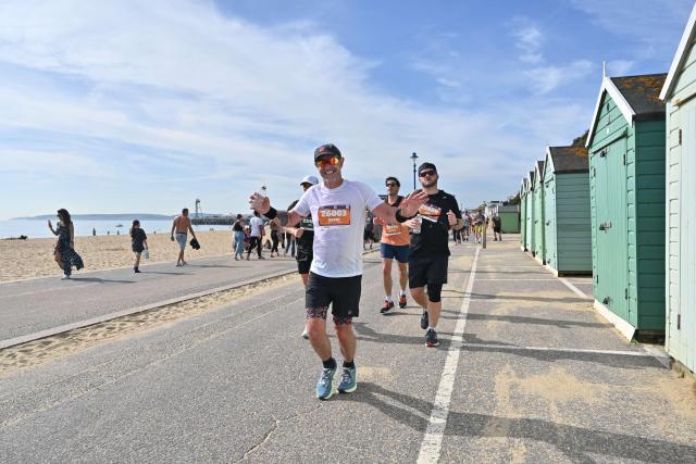 Bournemouth Half Marathon runner on route 