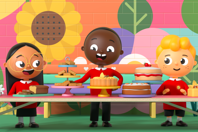 Akil hosting a bake sale at his school 