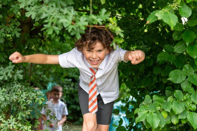 Pupils and staff at Evelyn Community Primary School in Prescot, Merseyside, on 16th July, 2025, take part in WWF’s Happy By Nature schools programme – helping children get their daily dose of nature through learning and play.