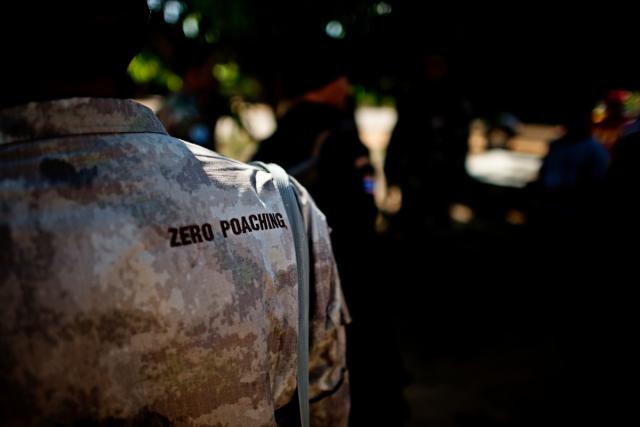 A team comprised of WWF Staff, forest rangers, infantry, border patrol police and special ops army foce rangers prepare for an anti-poaching patrol in the face of escalating trade in poached tiger parts and elephant ivory in Kui Buri national park, Thailand.
