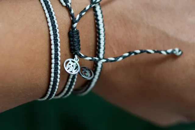 Woman's arm modelling the WWF X 4ocean Bracelet