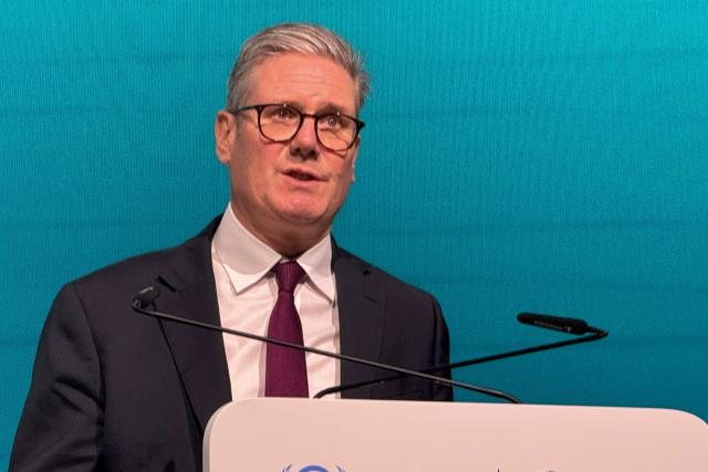 Sir Keir Starmer addressing the COP29 climate summit in 2024