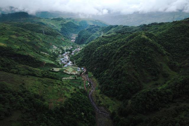 Meigu Dafengding National Nature Reserve and its surrounding villages
