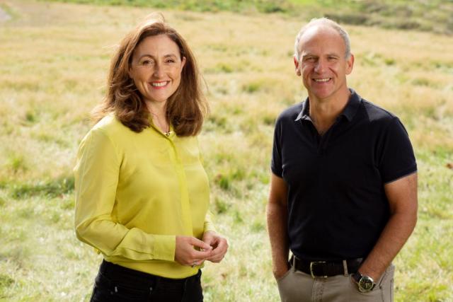 WWF-UK CEO Tanya Steele and Chairman Dave Lewis at Richmond Park, London