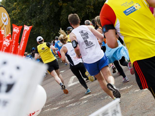 Runner from behind at Royal Parks Half