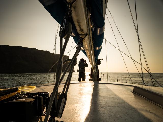 Boat in Scottish seas