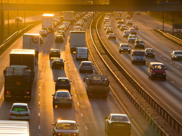 Traffic on the M6 motorway
