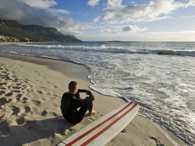 surfer on beach