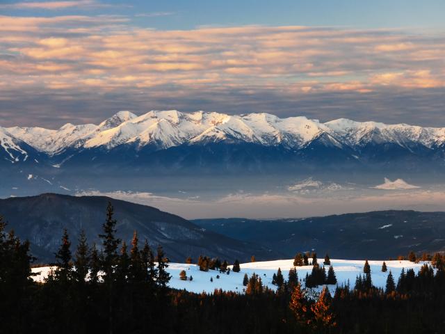 Pirin National Park and World Heritage site in Bulgaria as seen from neighbouring Rila National Park. © MayaEye Photography