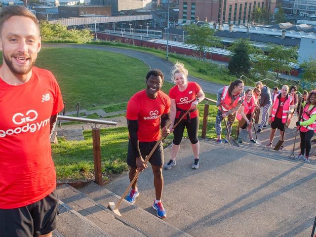 GoodGym team cleaning the streets
