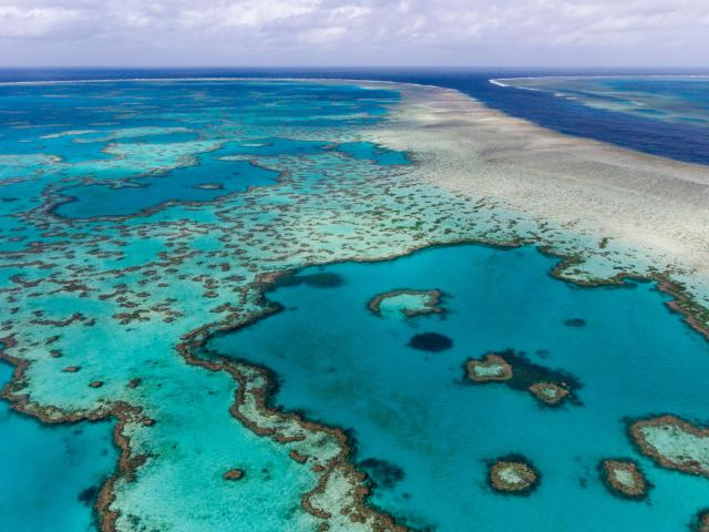 Aerial view of the Great Barrier Reef, Australia