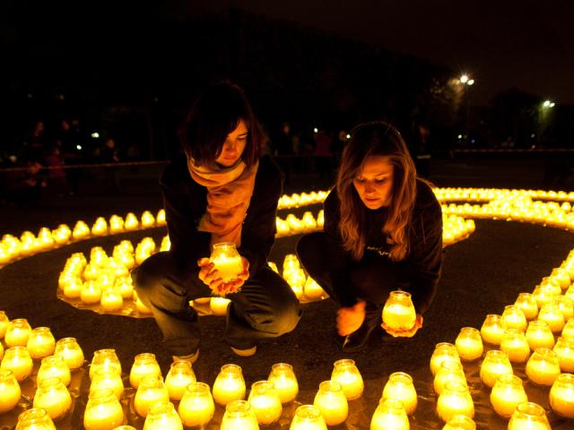 Earth hour candles