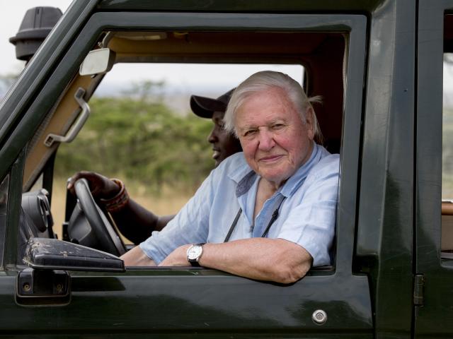 Sir David Attenborough in the Mara