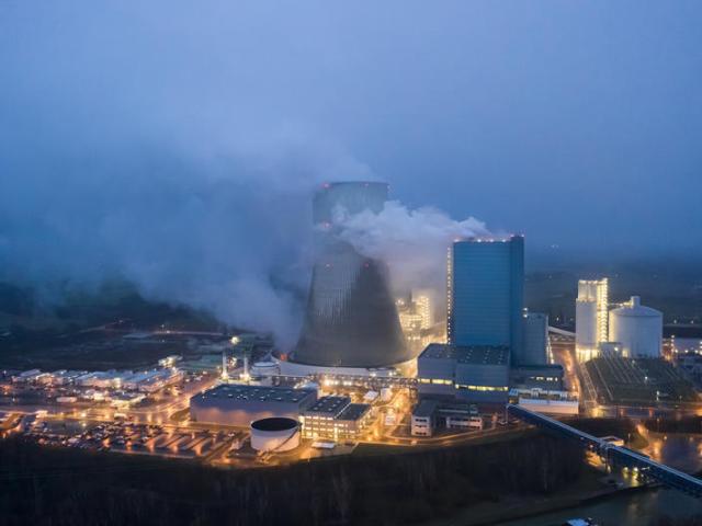 Projection Action at Datteln 4 Power Station in Germany