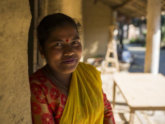 Pratiksha Chaudhary is welcoming tourist at her homestay in Dalla, close to Bardia National Park, Nepal.
