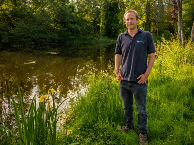 Portraits of Ed Bramham-Jones of the Norfolk Rivers Trust. 