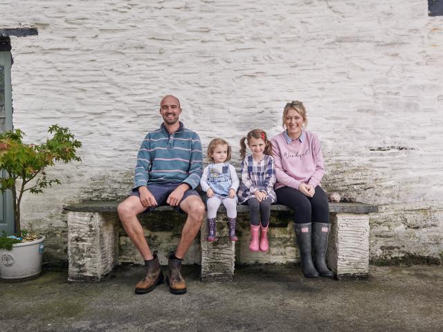 The family at Rest Farm, Carmarthenshire