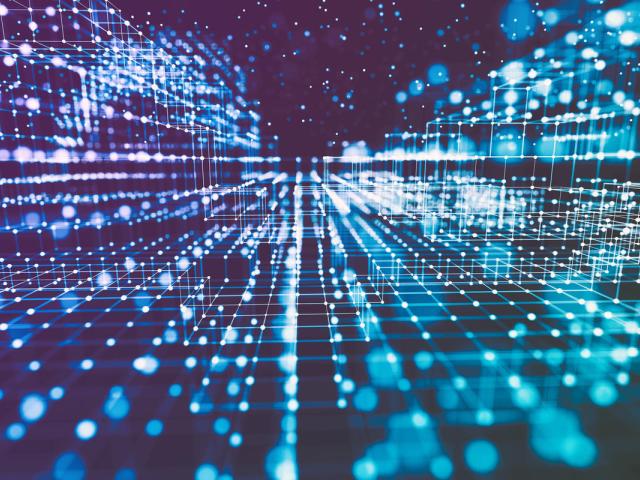 Abstract image of lights or network 