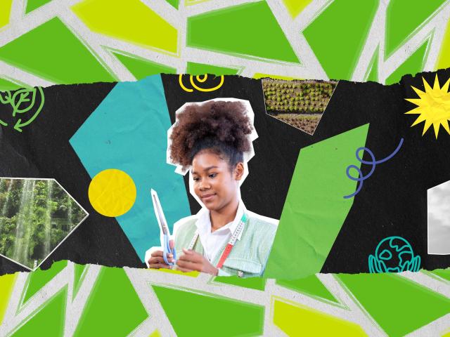 sustainable futures showcase collage of students and career sectors