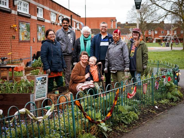 Volunteers at the Belgrave Community Garden Project, Leicester