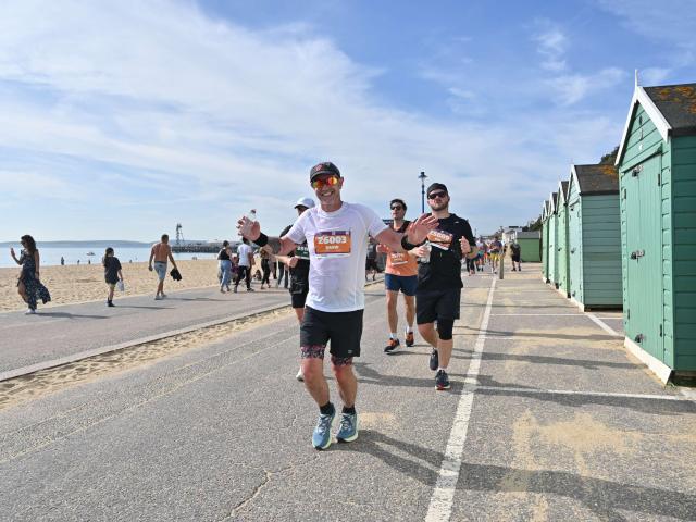 Bournemouth Half Marathon runner on route 