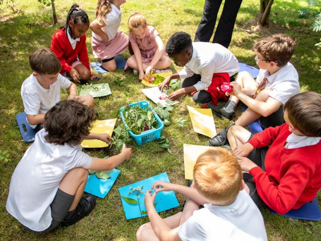 Pupils and staff  take part in WWF’s Happy By Nature schools programme – helping children get their daily dose of nature through learning and play.